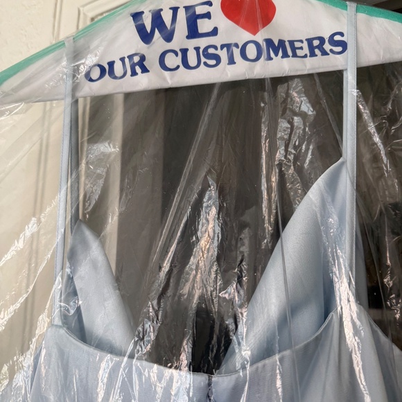 Lydia Matte Satin Dress -  1X / MIST BLUE - Picture 7 of 7